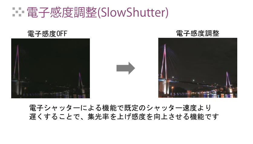 電子感度調整(SlowShutter)